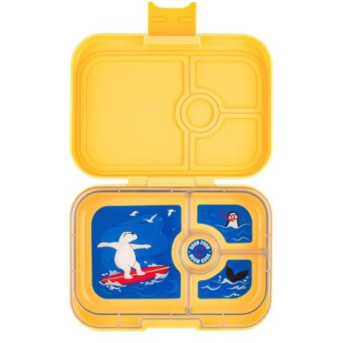 Panino 4 Divisiones - Polar Bear Tray - Amarillo - Yumbox
