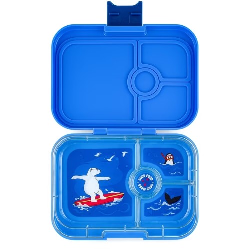 Panino 4 Divisiones - Polar Bear Tray - Azul - Yumbox