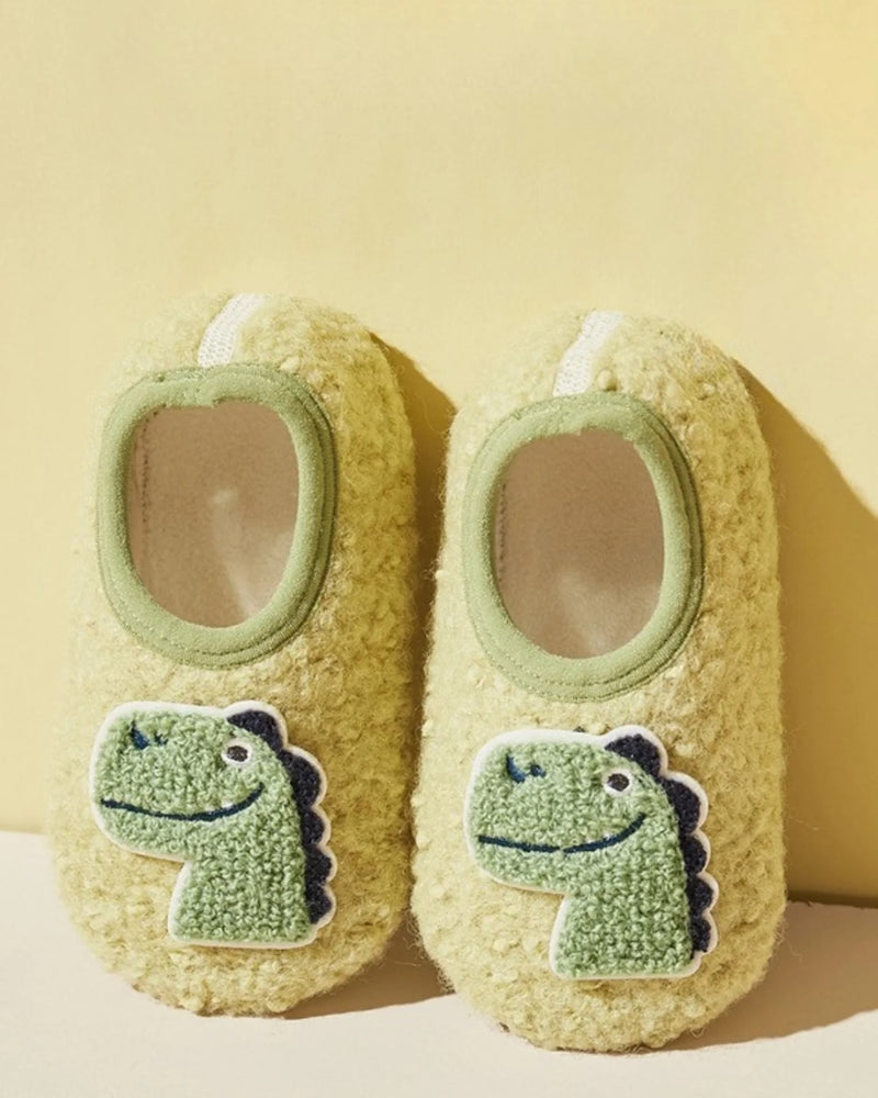Pantuflas de Invierno - Dino Verde - The Baby Spot