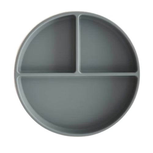 Plato de Silicona con Divisiones - Stone - Mushie