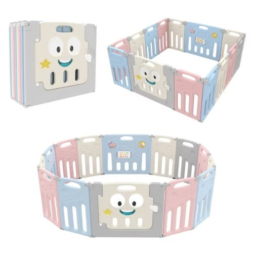 Rosa y Azul (14 Paneles) - Parentise – Corral Plegable Happy Star