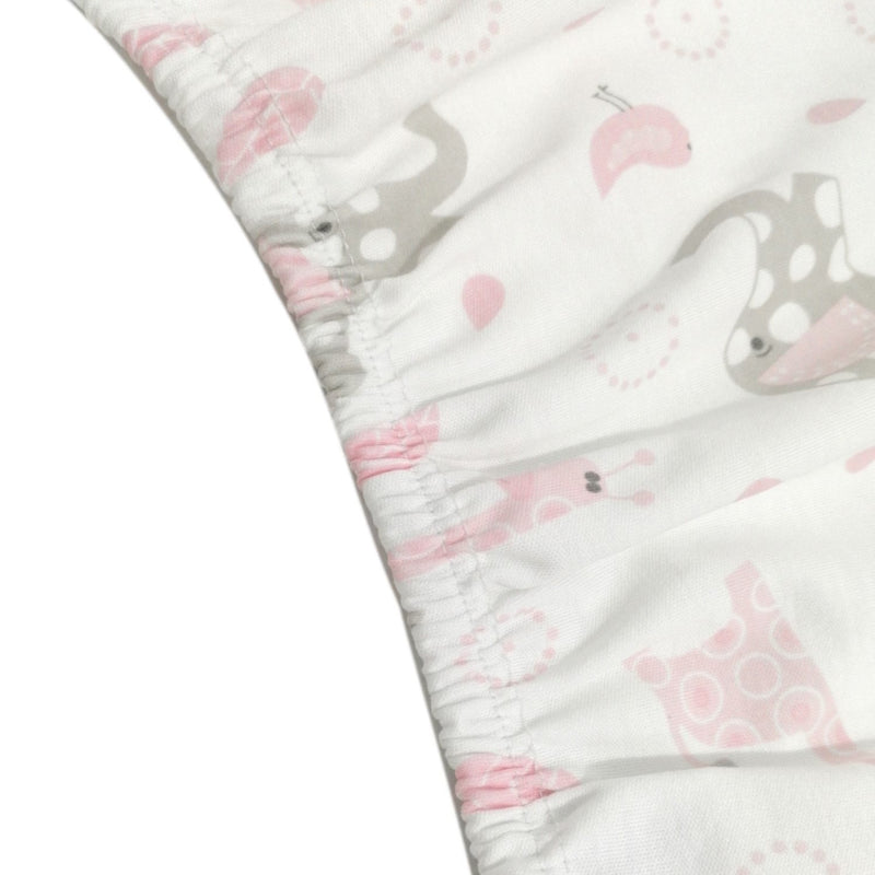 Sábana Bajera BB 100% Algodón x2 Rosa/Gris - Blauhouse