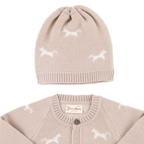 Set Caballito Doble Tejido - Beige 6 a 9 Meses - Baby Berry