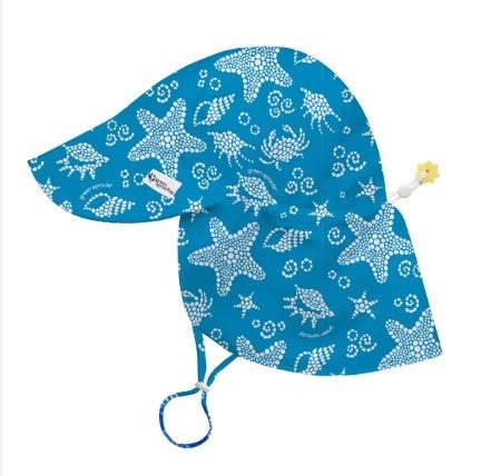 Sombrero con Solapa - Blue Seashells 0-6 Meses - Green Sprouts
