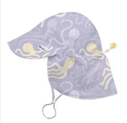 Sombrero con Solapa - Lavanda Pulpo 0-6 Meses - Green Sprouts