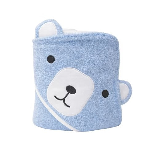 Toalla para Bebé con Capucha - Oso Celeste - Abu Tiny